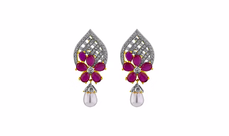 Sri Jagdamba Pearls Vibrant Earrings