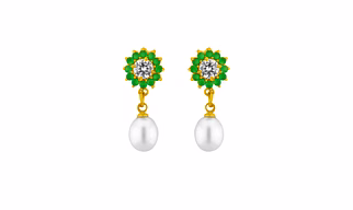 Sri Jagdamba Pearls Ravishing Pearl Earrings