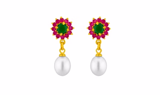 Sri Jagdamba Pearls Alluring Pearl Earrings