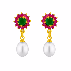 Sri Jagdamba Pearls Alluring Pearl Earrings