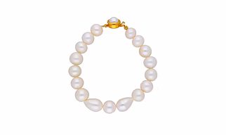 Single Line White Pearl Bracelet