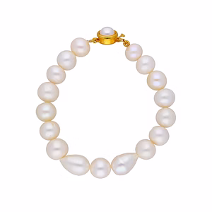 Single Line White Pearl Bracelet