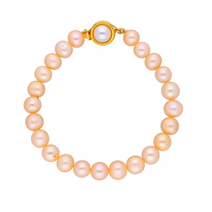 Single Line Pink Pearl Bracelet