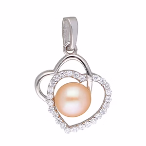 Opal Design Heart Pendant