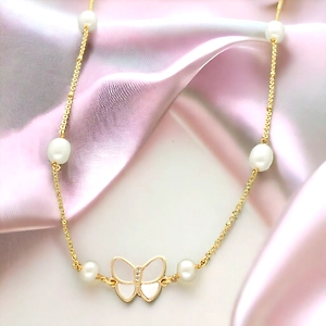 ButterFly Pearl Pendant Set