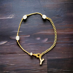 Y Alphabetic Mother of Pearl Bracelet