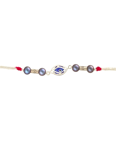 Perpetual Evil Eye Silver Rakhi-JPJUL-24-015
