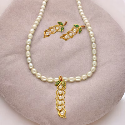 heavenly pearl necklace set