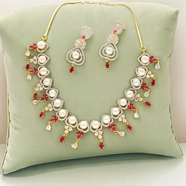cherry pearl necklace set