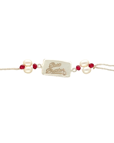 Best Brother Designer Silver rakhi-White-2