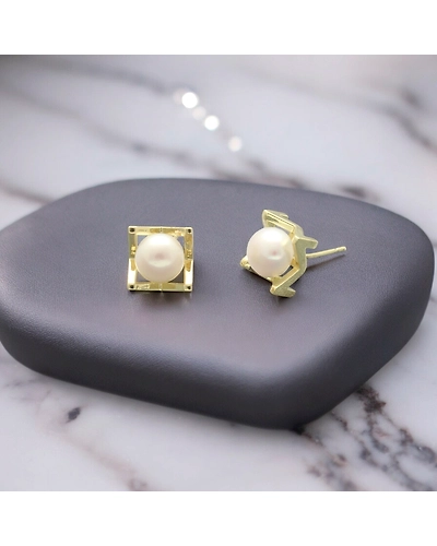 Ishani Pearl Earrings-White-1