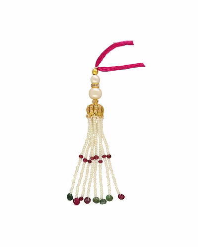 Golden Bloom Lumba Rakhi-White-2