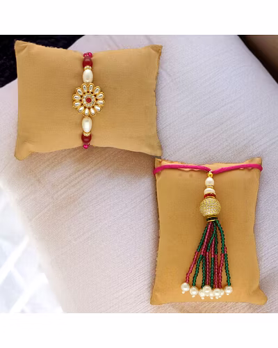 Pearl of Protection Bhaiya Bhabhi Rakhis-JPBB-902