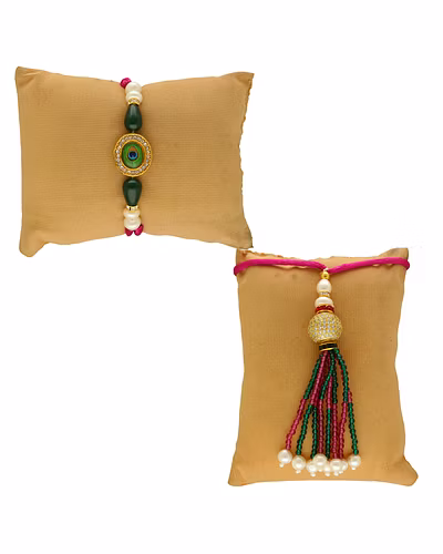 Guardian String Bhaiya Bhabhi Rakhis-White-1