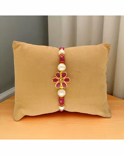 Whispers of Raksha Real Ruby Rakhi For Brother-JPJUN-25-085