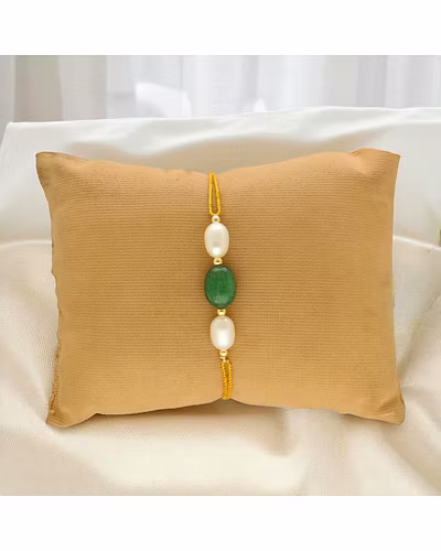 Lifelong Guardian Real Emerald Rakhi For Brother-JPJUN-25-100