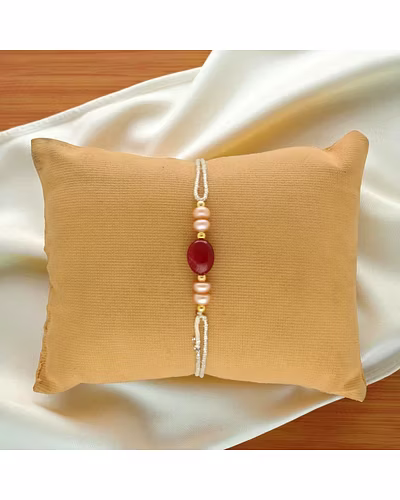 Cherished Forever Real Ruby Rakhi For Brother-JPJUN-25-102