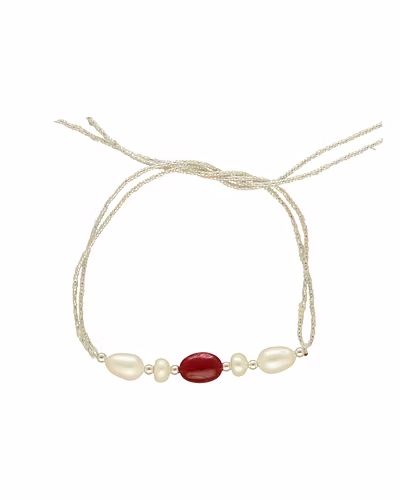Pearl Oath Forever Ruby Rakhi For Brother-White-1