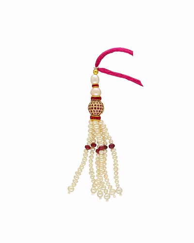 Grandeur Glow Of Ruby Lumba Rakhi-White-2