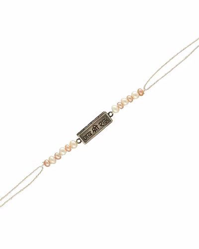 Jai Shri Ram 925 Silver Rakhi For Brother-Multi Colour-2