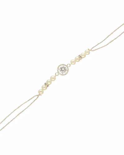 Regal Spark 925 Silver Rakhi For Brother-White-2