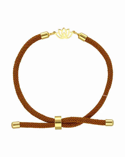 18kt Vyla Lotus Gold Rakhi For Brother-yellow-1
