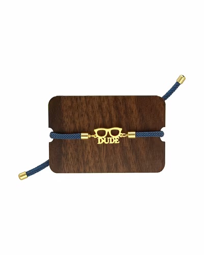 18Kt Chivalry Dude Gold Rakhi For Brother-yellow-3