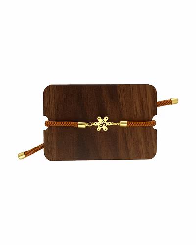 18Kt Eternal Om 18Kt Gold Rakhi For Brother-yellow-3