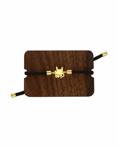 18Kt Easy Breezy Bro Gold Rakhi For Brother-yellow-3