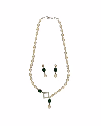 Versatile Pearl Necklace Set-White-3