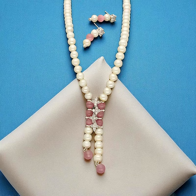 heritage glint pearl necklace set