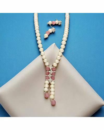 Heritage Glint Pearl Necklace Set-JPJUl-25-038