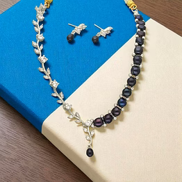 regal ember pearl necklace set