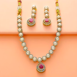 imperial drape pearl necklace set