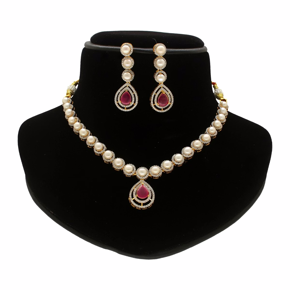 Imperial Drape Pearl Necklace Set image 2