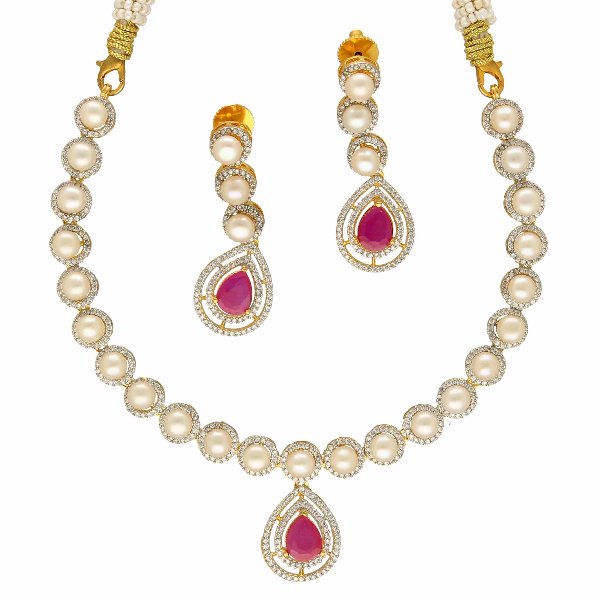 Imperial Drape Pearl Necklace Set image 3