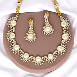 royal ivory pearl necklace set
