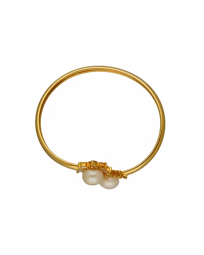Dazzling Descent Pearl Bracelet-White-3