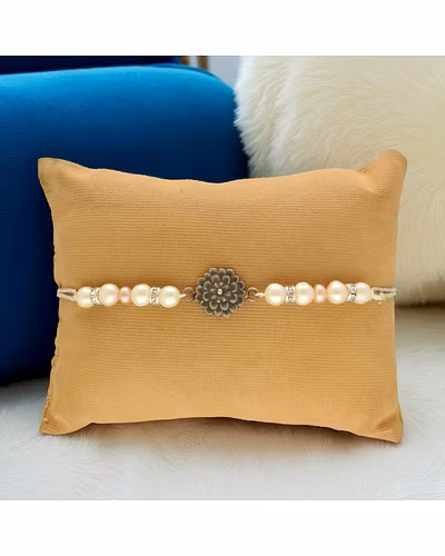 Enchanting Bond Silver Rakhi Hamper-White-3
