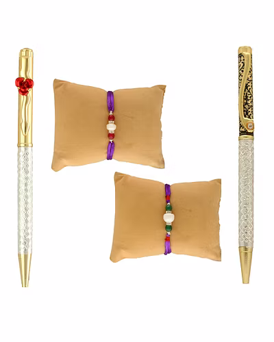Prestigious Rakhi Silver Hamper-Multi Colour-1