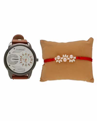 Flawless Bhaiya Rakhi Hamper-White-1