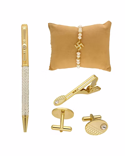 Formidable Silver Rakhi Hamper-White-1
