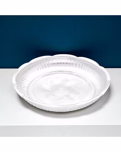 Captivating 33Gms Silver Rakhi Thali Hamper-White-2