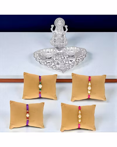 Momentous 36Gms Silver Rakhi Thali Hamper-JPGB-25-015