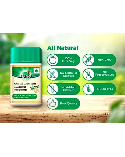 Zandu Papaya Leaf Extract (20 Tabs)-2