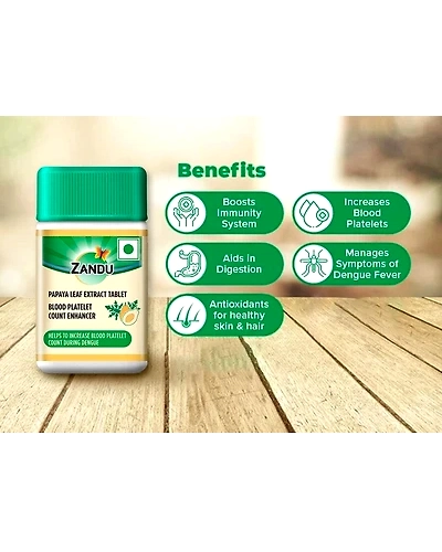 Zandu Papaya Leaf Extract (20 Tabs)-3