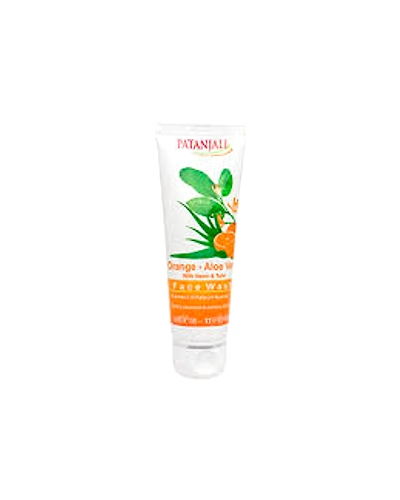 PATANJALI ORANGE ALOEVERA FACE WASH 60 GM-P392