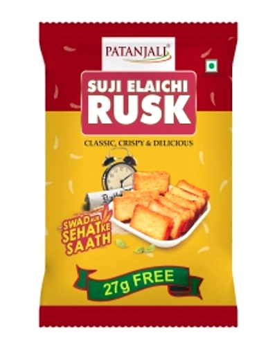 PATANJALI SUJI ELAICHI RUSK 300 GM-P408