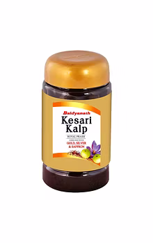 Baidyanath Kesari Kalp Royal Chyawanprash - Enriched with Gold, Silver and Saffron - 500g