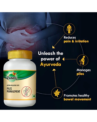 Piles Management (Arsha Rasayan Vati) (60 tab)-60 capsules-3